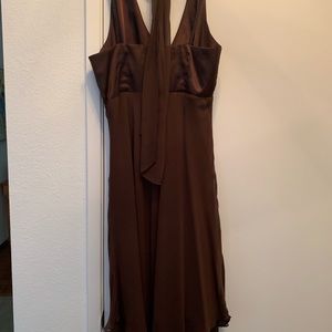 Pretty chocolate shade cocktail dress.